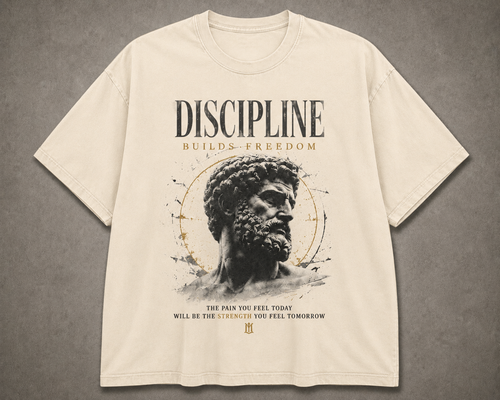 Discipline Builds Freedom T-Shirt | Stoic Motivational Graphic Tee | Vintage Gym Shirt | Marcus Aurelius