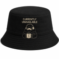 Currently Unavailable Bucket Hat — Embroidered Sloth Graphic | Introvert Gift | Leave Me Alone Funny Bucket Hat